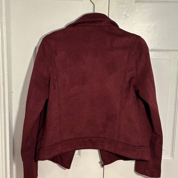 Faux Suede Old Navy Eggplant Moto Jacket S Fall - Picture 4 of 7